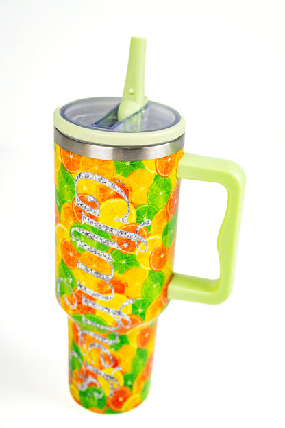 40 oz Stainless Steel Silly Citrus