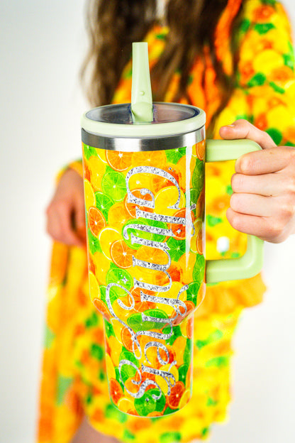 40 oz Stainless Steel Silly Citrus