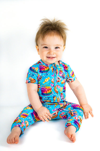 Short Sleeve Zip Romper