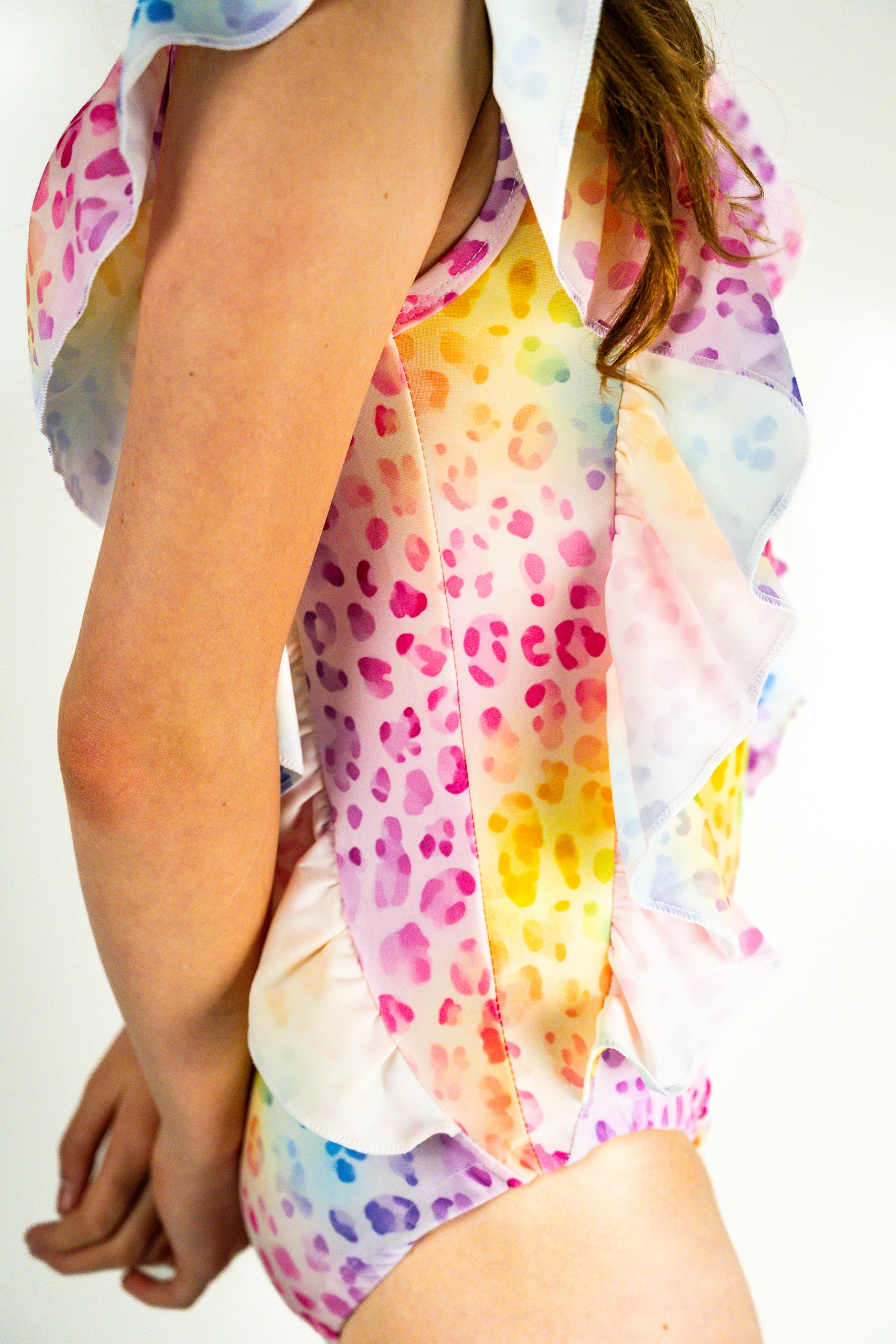 Ruffle Swim Suit with Bow