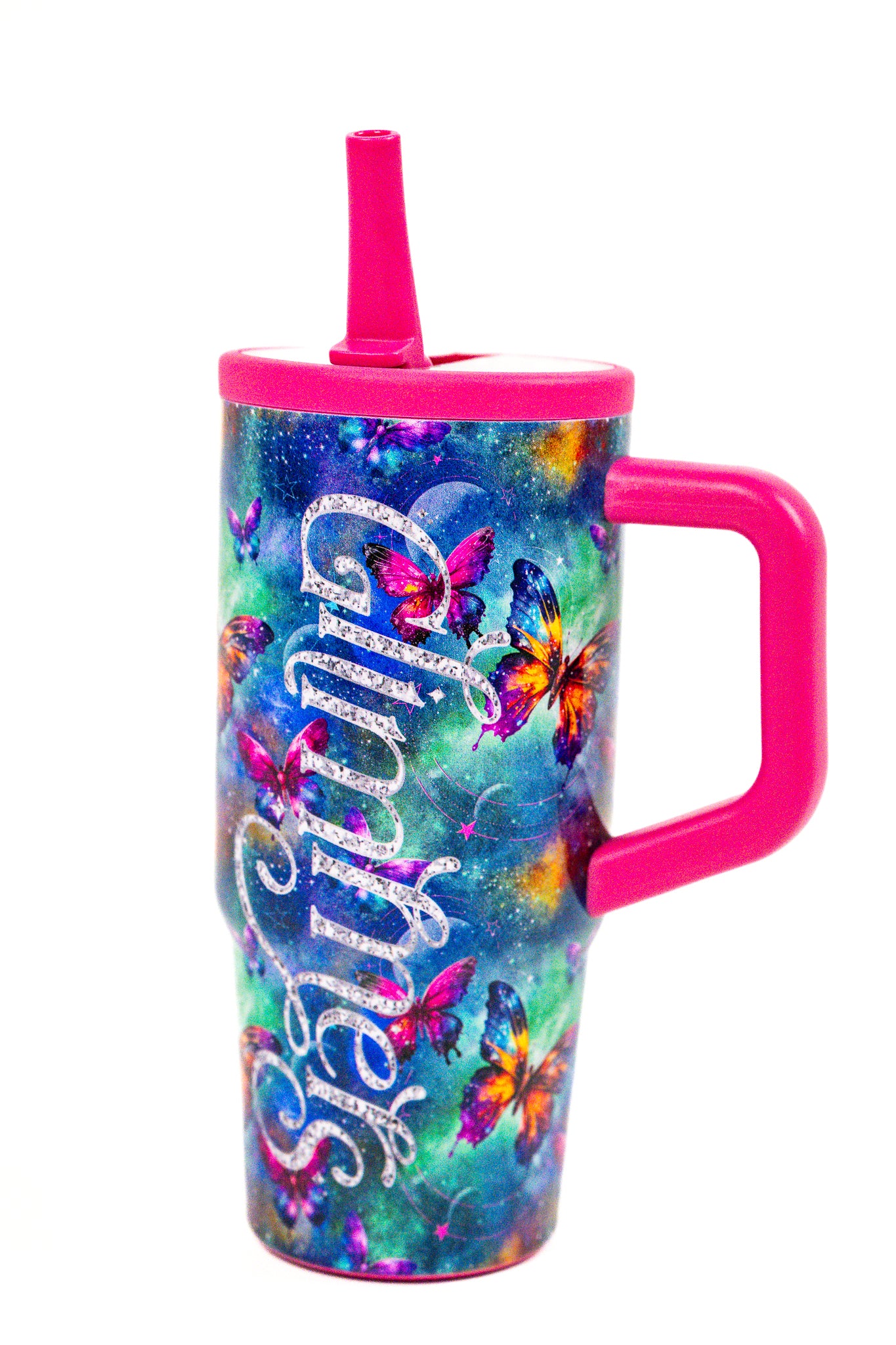 24 oz Stainless Steel Cosmic Flutter Tumbler