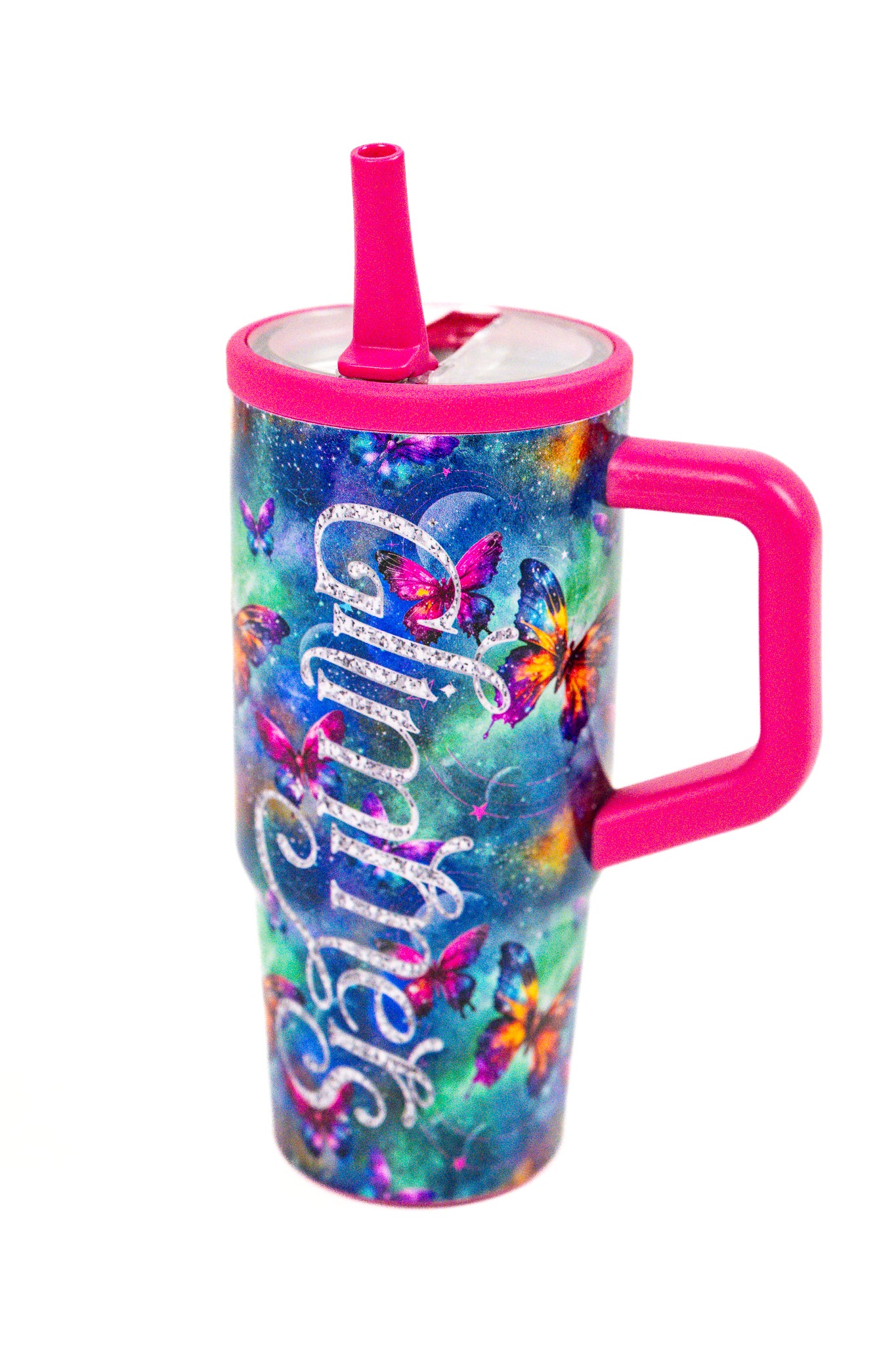 24 oz Stainless Steel Cosmic Flutter Tumbler