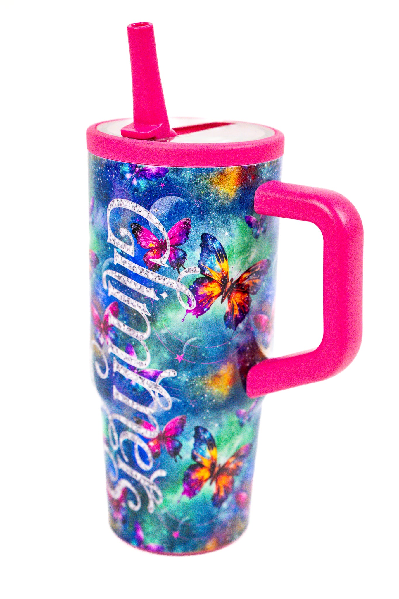 24 oz Stainless Steel Cosmic Flutter Tumbler