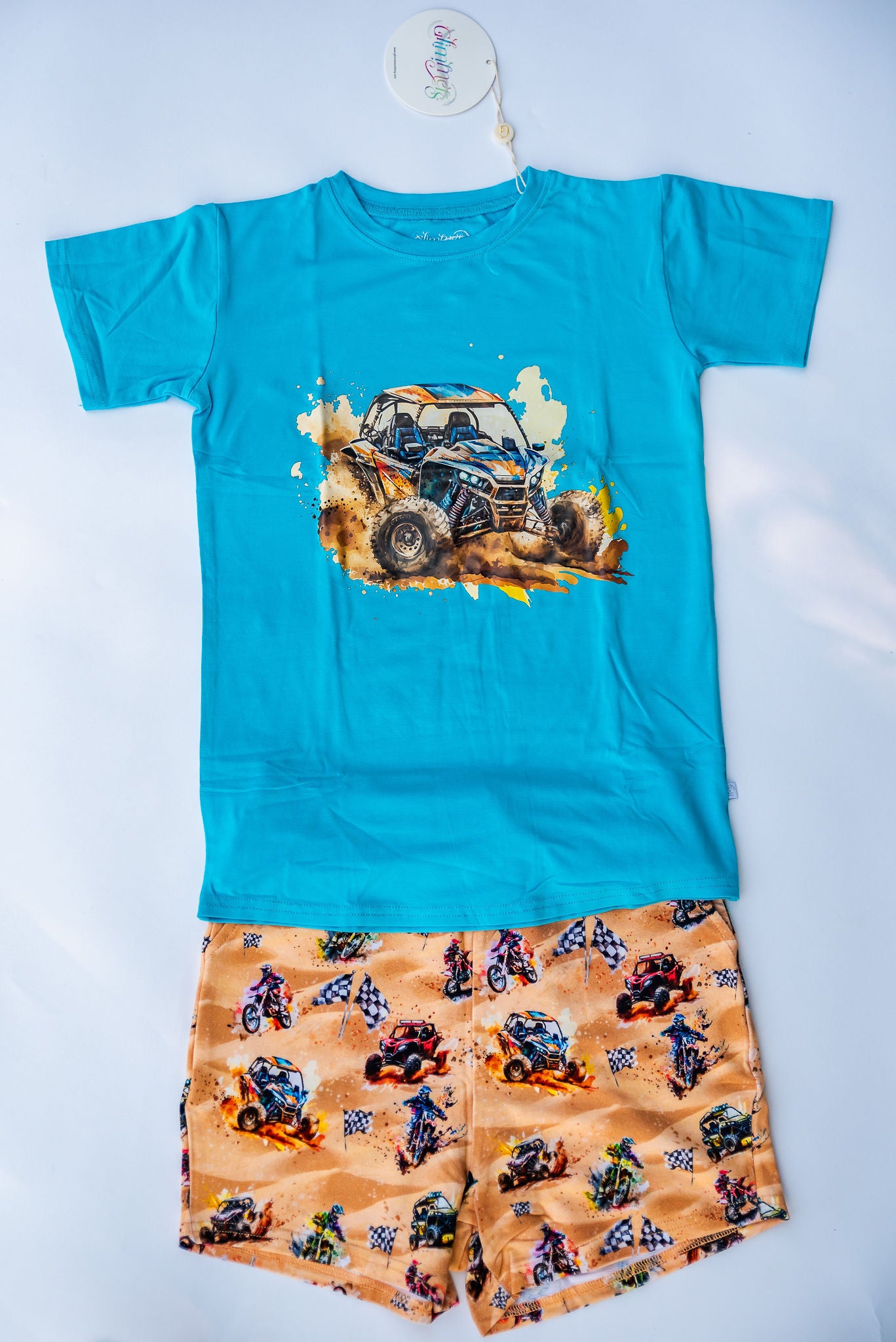 T-Shirt with Shorts Set - Wheels n' Thrills