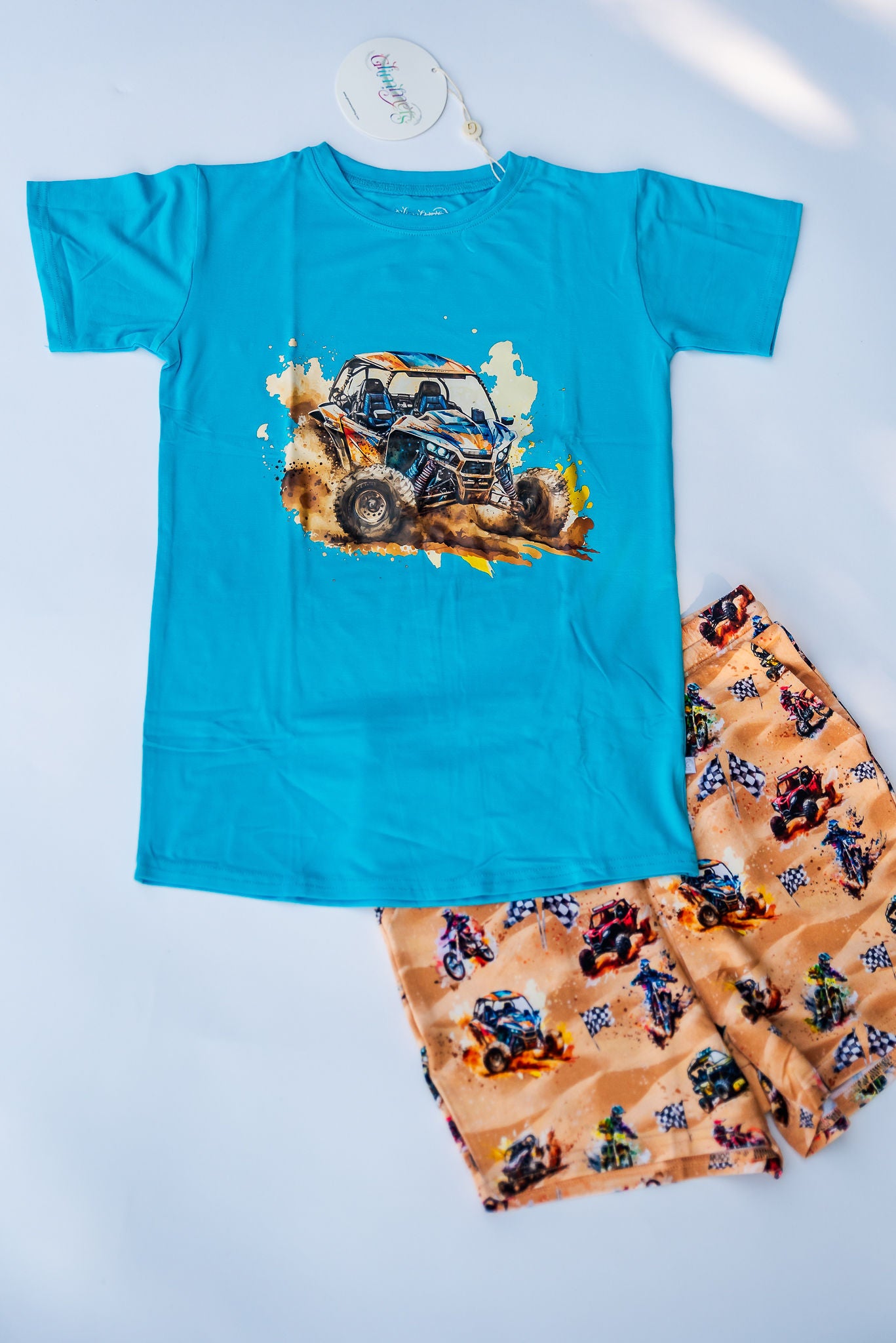 T-Shirt with Shorts Set - Wheels n' Thrills