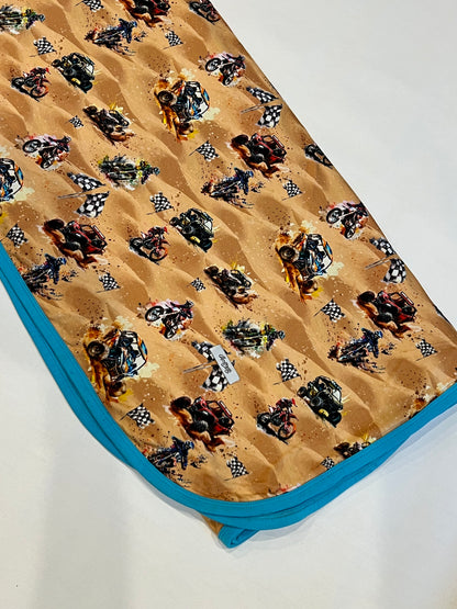 50"x50" 2-Layer Bamboo Blanket - Wheels n' Thrills