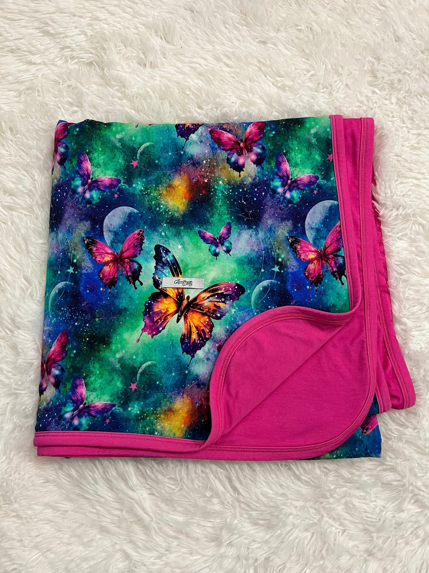 50"x50" 2-Layer Bamboo Blanket - Cosmic Flutters