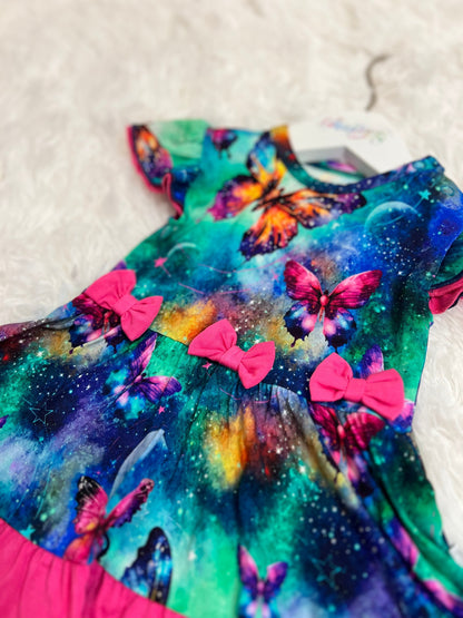 Twirl Dress with Bodysuit - Cosmic Flutters