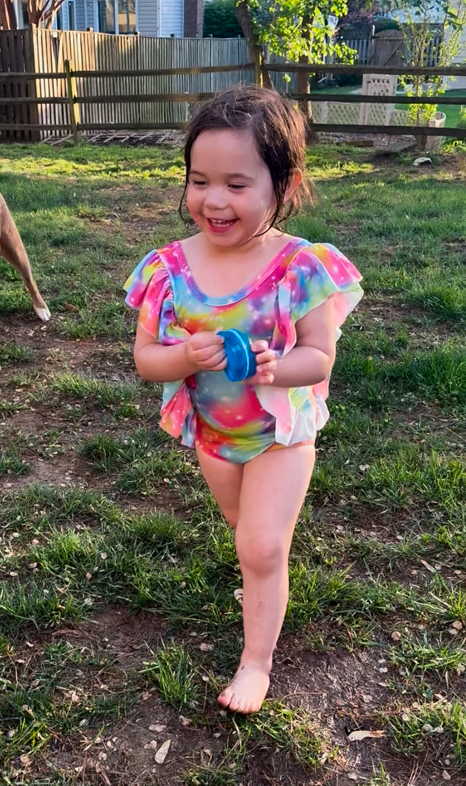 Ruffle Swim Suit with Bow