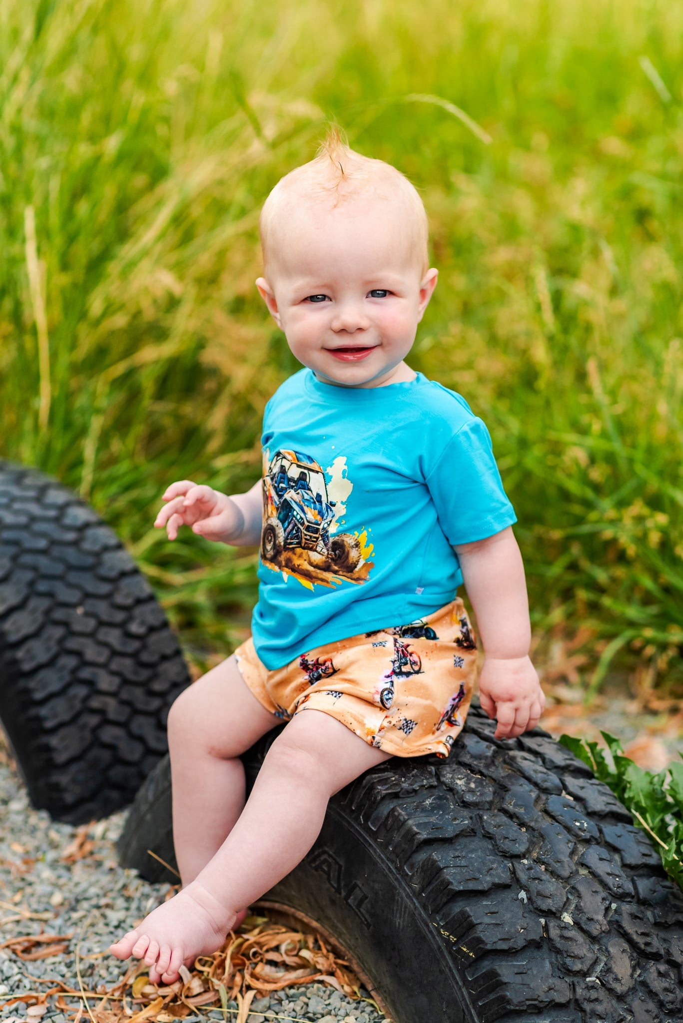 T-Shirt with Shorts Set - Wheels n' Thrills