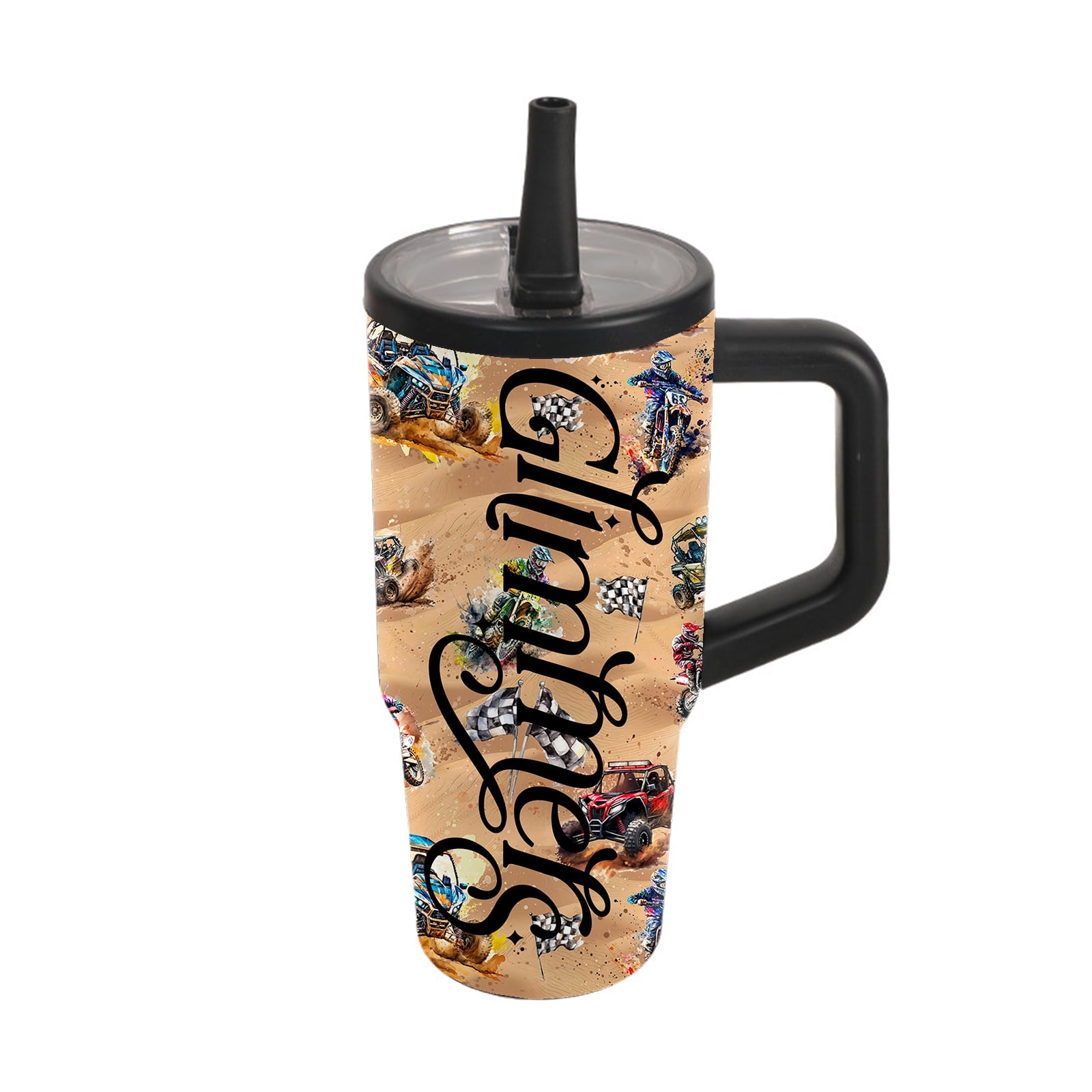 24 oz Stainless Steel Wheels n' Thrills Tumbler